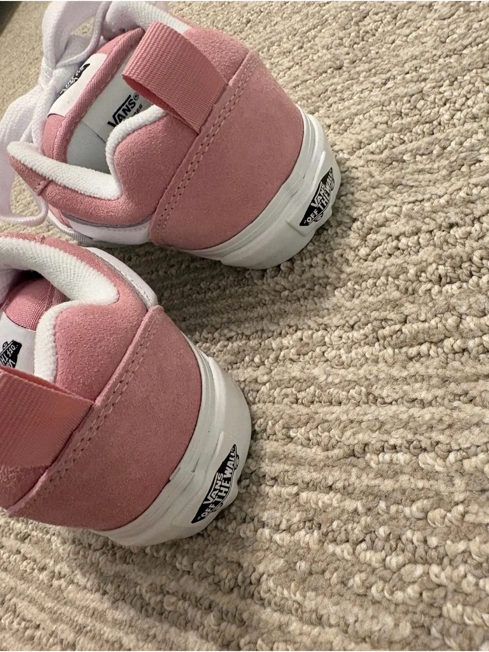 Vans Kids Pink Suede Low-Top Sneakers